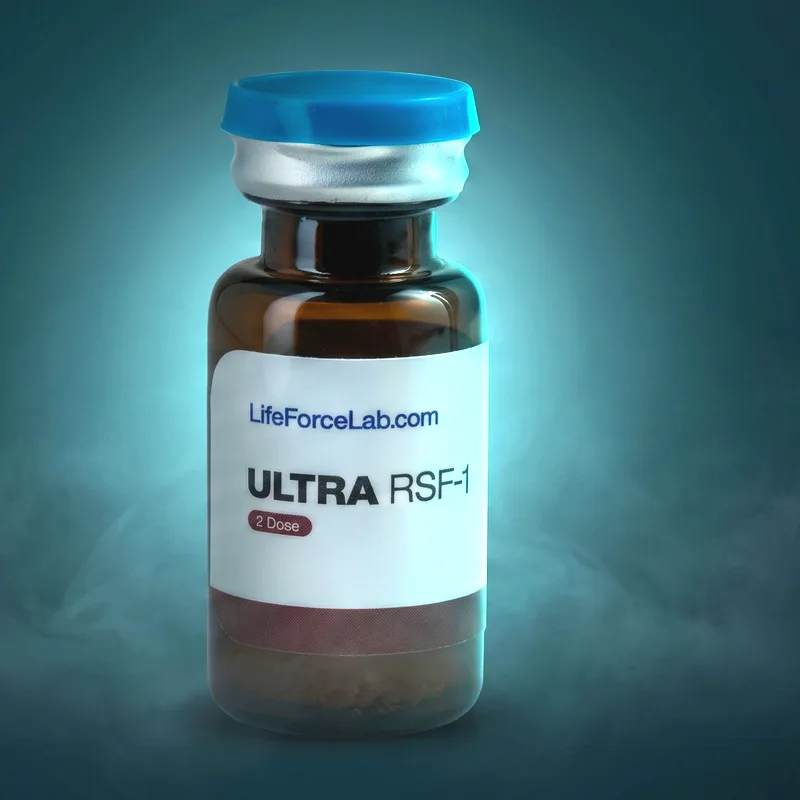 A vial of Ultra RSF (Regenerative Signaling Factors).